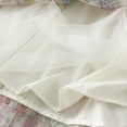 thumbnail image 6 of HXWCHs Women's Floral Print A-Line Mesh Skirt Mid Length Party Dance Elegant Holiday Celebration Attire One Size Beige, 6 of 7