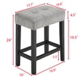 thumbnail image 4 of MIKIBAMA Black Wood Bar Table Set with Power Outlet, 4 piece Dining Table Set with Stools for Small Kitchen Pub, 4 of 8