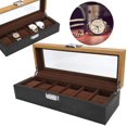 thumbnail image 5 of Veeki Vintage Solid Wood Watch Box Classic 6 Slot Display Storage Case for Timepieces Elegant and Simple Design-0518, 5 of 5