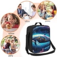 thumbnail image 5 of Lsque Vintage Colorful Patterned Dolphin Lunch Bag Lunch Box for Women Men Reusable Insulated Lunch Tote Bag,Leakproof Thermal Cooler Sack Food Handbags Case High Capacity, 5 of 9