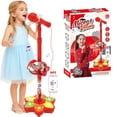 thumbnail image 1 of Star Microphone with Stand, 2026 New Karaoke Machine Toy, Adjustable Height LED Microphone with Toy Lights, 1 of 8