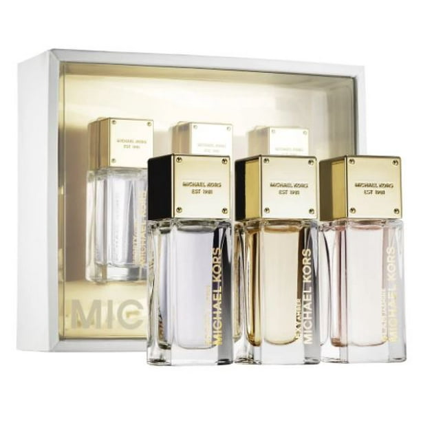 Michael Kors Collection Women Eau De Parfum Fragrance Coffret Gift Set:  Sporty Citrus, Sexy Amber, and Glam Jasmine 3 x  oz each 