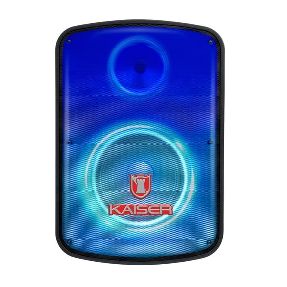 Bocina Bluetooth Profesional Kaiser KSW-1108 8 pulgadas 20 W RMS con Luz LED más Micrófono Alámbrico