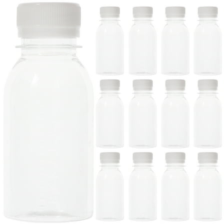 15Pcs Empty Plastic Juice Bottles with Caps, Reusable Clear Water Bottles Containers