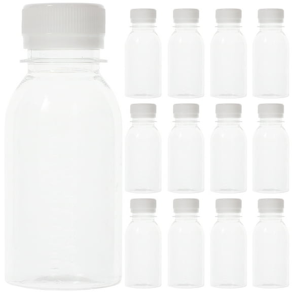15Pcs Empty Plastic Juice Bottles with Caps, Reusable Clear Water Bottles Containers