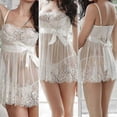 thumbnail image 1 of Lencería femenina - camisón de encaje blanco - bata, 1 of 1