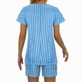 thumbnail image 4 of Ensembles de Pyjama pour Femmes 2 Pcs, Mode Décontractée pour Femmes Manches en Dentelle Imprimée Haut Décontracté Pantalon Ensemble de Pyjama, 4 of 6