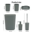 thumbnail image 3 of 6 Piece Bathroom Set Plastic Toothbrush Holder Waste Bin Combo For Modern Bathroom Storage, 3 of 9