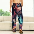 thumbnail image 3 of Demon Slayer Pajamas Pants 3D Printing Wide Leg PJ Pant Loungewear Casual Comfy Sleepwear Lounge Pants for Men WomenXL, 3 of 9