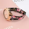 thumbnail image 4 of TOYOUTHS Leather Bands Samsung Galaxy Watch 42mm/Galaxy Active 2 Strap Women Men Wristband for Gear S2 Classic/Gear Sport 20mm (Black/Pink Floral), 4 of 6