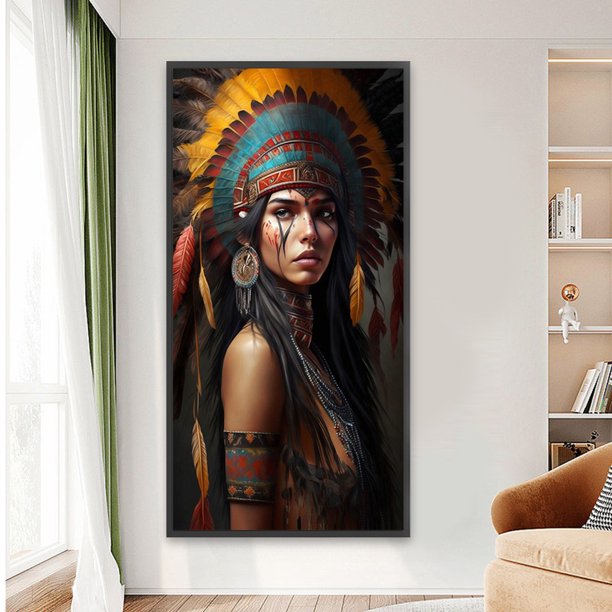 Cuadros Decorativos 5D bricolaje cuadrado completo taladro diamante pintura India belleza Kit arte artesanal (ZQA1111) DQrwqpou embutido en tela