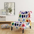 thumbnail image 4 of Designart "Splach Of Color" Upholstered Patterned Accent Chair and Arm Chair, 4 of 5