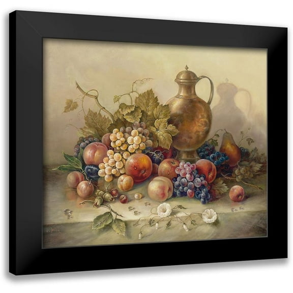Pila 13x12 Black Modern Framed Museum Art Print Titled - SUMMER HARVEST I