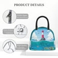 thumbnail image 4 of Easygdp Lighthouse Sea Port Large Insulated Lunch Bag，Aluminum Lining, Spacious Design, Leakproof, Ideal for Work, Picnics, Travel, and Outdoor Activities-One Size, 4 of 6