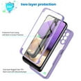 thumbnail image 3 of Dteck Clear Case for Samsung Galaxy A23 5G with Built-in Screen Protector, Slim Full Body Rugged Soft TPU Bumper Phone Cover Case for Samsung Galaxy A23 5G,Purple, 3 of 9