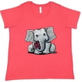 thumbnail image 3 of Inktastic Kiniart Elephant Women's Plus Size T-Shirt, 3 of 5