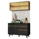 thumbnail image 1 of Madesa Gabinete de Cocina Integral Compacto 120 cm Reims Negro/Rústico 01, 1 of 10