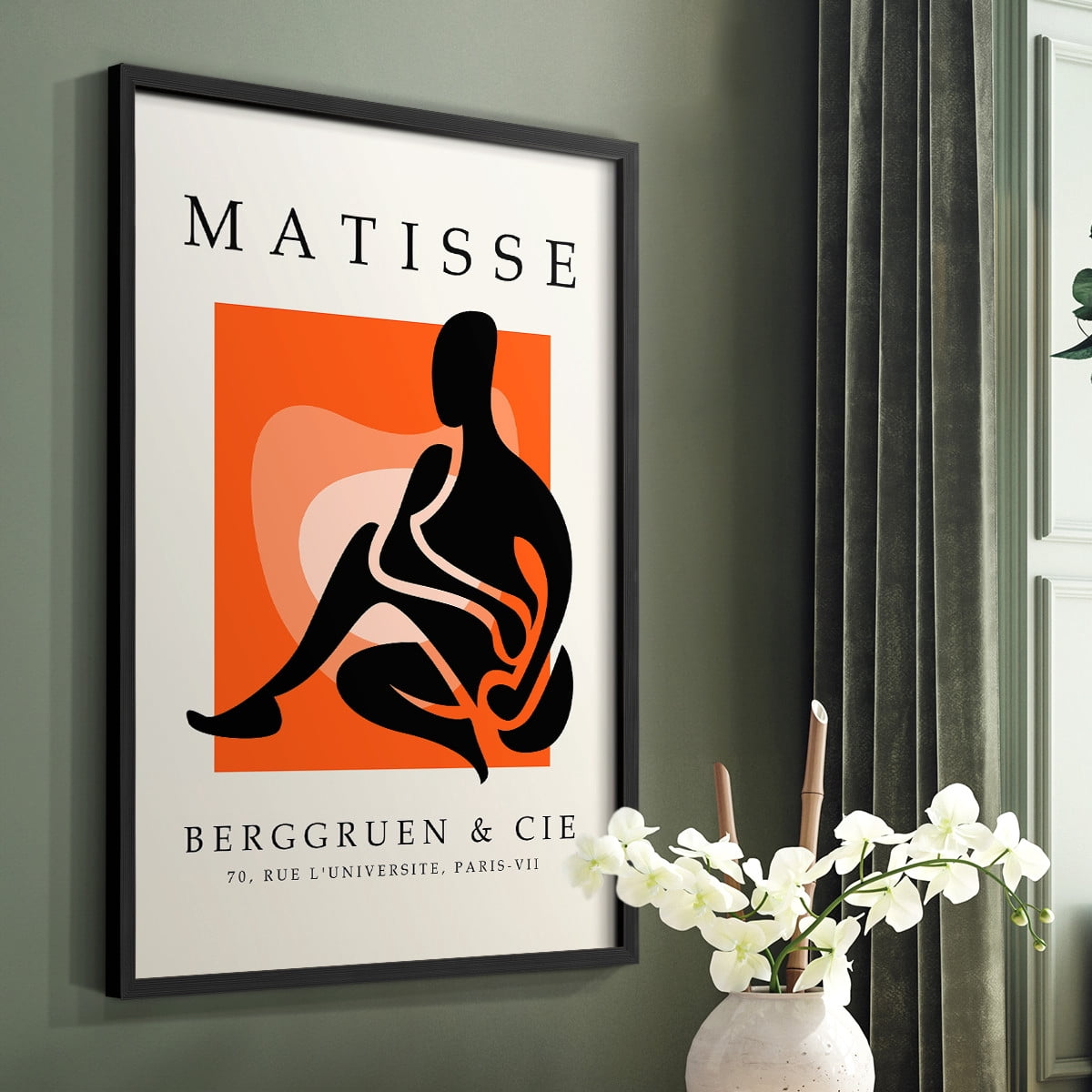Matisse CCCXXV in Black Solid Wood 8 x 10 Framed Print