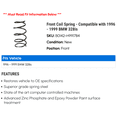 thumbnail image 2 of Front Coil Spring - Compatible with 1996 - 1999 BMW 328is 1997 1998, 2 of 2