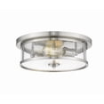 thumbnail image 3 of 2 Light Flush Mount In Art Moderne Style 13.75 Inches Wide By 5 Inches High Z-Lite 462F14-Bn, 3 of 4