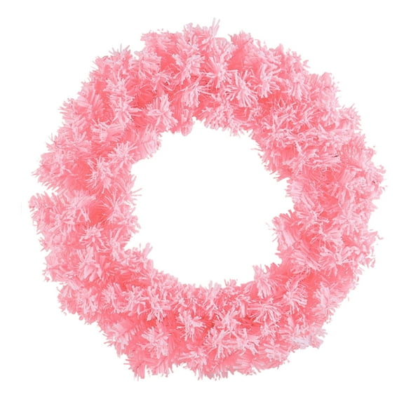 19.7 Inch Flocked Snow Artificial Christmas Wreath - Canadian Pine & Fir Holiday Wreath for Front Door, Indoor Outdoor Christmas Decorations for Windows, Fireplace, Wedding, and Party