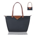 thumbnail image 1 of Bolso de mano BOJLY para mujer, impermeable, de nailon, con hombro grande, gris, 1 of 7