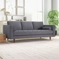 thumbnail image 6 of Jax Mid Century Modern Furniture Style Tufted Seat Fabric Couch in Dark Gray, 6 of 7