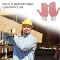 thumbnail image 4 of Guantes, guantes de trabajo antideslizantes de hilo de algodón con puntos de PVC para la construcción de jardinería mecánica de pintor, rojo 12 pares Kearding AF000096-04, 4 of 7