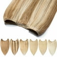 thumbnail image 5 of Benehair Human Hair Extensions Wire In Headband Hiddien Secret No Clip Weft One Piece Remy Hair Women Highlight Blonde, 5 of 13