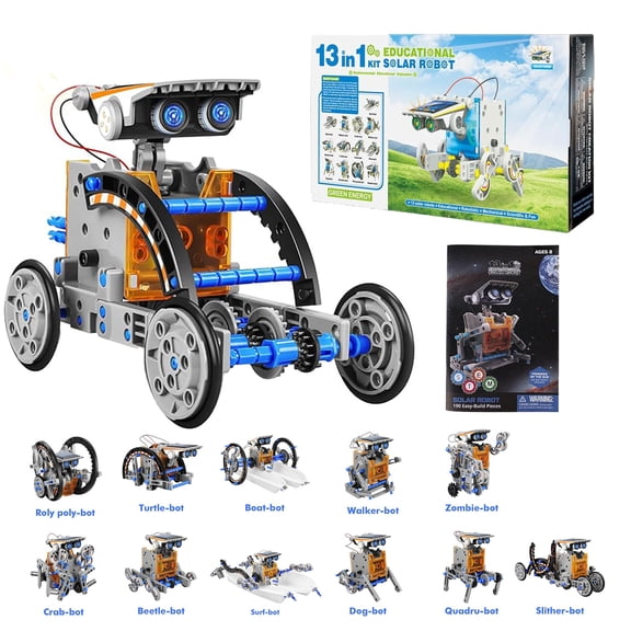 13-in-1 Education Solar Power Robots Toys for Boys Age 8-12, Educational Toy Science Kits for Kids Experiment Robotics Set Birthday Gifts for 8 9 10 11 12 Years Old