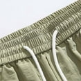 thumbnail image 3 of Pantalones cortos elásticos con bloques de color para hombre - Nylon spandex, corte holgado para el ocio de verano, 3 of 7