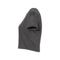 thumbnail image 4 of BELLA + CANVAS Women’s Flowy Crop Tee, Short Sleeve Crewneck T-Shirt, Dark Grey Heather, XL, 4 of 4