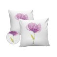 thumbnail image 2 of Outdoor Throw Pillow Cover Abstract Art Blossoming Floral Art Waterproof Cushion Covers 2 Pack Watercolor Purple Flower on White Pillow Cases Home Decoration for Patio Garden Couch Sofa, 2 of 7