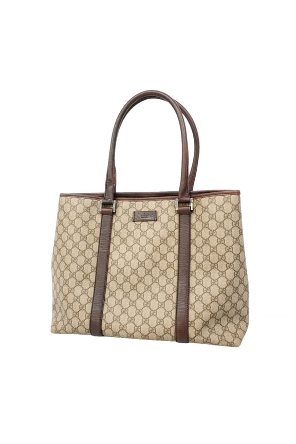 Pre-Owned Gucci GG Supreme Tote Bag 114288 Brown Women's