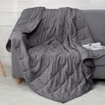 thumbnail image 3 of Teler Weighted Blanket for Kids（36 x 48，3lbs）Weighted Lap Blanket with Removable, Washable Cover, 100% Cotton Inner Weighted Blanket,Grey, 3 of 7