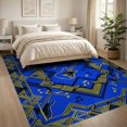 thumbnail image 3 of ODIKA Guitar Contemporary Motif Energetic Sound Wave Structured Layout for King Size Bedroom, Master Suite, Under Bed, Foldable Easy Care, 3 of 7