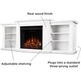 thumbnail image 3 of Real Flame Valmont 74" Electric Fireplace TV Stand in White, 3 of 9