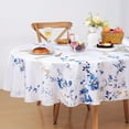 thumbnail image 4 of Floral Tablecloth Oval, Watercolor Wildflower Table Cloth, Spring Summer Waterproof Polyester Fabric Wrinkle Free Tablecloths for Outdoor, Picnic, Camping, Party, Kitchen, Dining Room, 60x84 Inch, 4 of 6