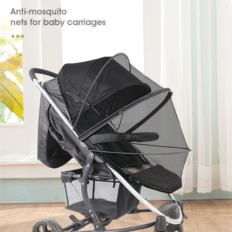 Minchun Baby Stroller Mosquito Net Full Cover Universal Zipper Encrypted  Plus Size