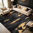 thumbnail image 6 of Bleum Cade 8'x10' Area Rugs for Living Room, Washable Rugs Modern Rugs for Bedroom Dinning Room,Abstract Rug Ultra Soft Non Slip Durable Large Carpet Home Decor, Black Gold, 6 of 14