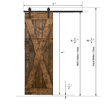 thumbnail image 5 of Essencaliy 28in x84in Solid Wood Barn Door, Made-in-USA Farmhouse Interior Sliding Barn Door With 5.25ft Barndoor Hardware Kit (DIY), 5 of 5