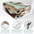thumbnail image 4 of Full Quilt Set 78''x90'', Western Texas Star Green Lightweight Bedspread Coverlet Set with 2 Pillow Shams, Farmhouse Brown Country Vintage Breathable All Season Quilt Bedding for Bedroom/Guest Room, 4 of 9