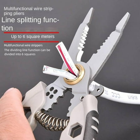 

High-Quality Durable and Versatile Professional 2024 Wire Stripper Tool - Multifunctional 7-Inch Pliers for Stripping Cutting Crimping and Splitting Wire - 16-In-1 Multipurpose Elect