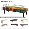 thumbnail image 7 of Whosucclay Sunflower Oil Painting Print Stretch Dining Bench Cover, Comfortable Bench Seat Protector Wear Resistant Bench Slipcover Rectangle Bench Cover for Dining Room, Living Room, Bedroom, 7 of 7