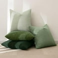 thumbnail image 5 of Sage Green Pillow Covers 22x22 Inch Set of 4 Spring Boho Farmhouse Home Decor Mordern Nordic Throw Pillows Covers Soft Corduroy for Couch Bed Sofa Living Room Forest Green, 5 of 6