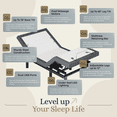 thumbnail image 5 of Sven & Son Classic Adjustable Bed Base (Frame) + 12 in Memory Foam Matt (Medium), Head and Foot Lift, Massage, USB, Memory Positions, Zero Gravity, Wireless Remote - Twin XL, 5 of 7