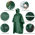 thumbnail image 3 of Bluefield Poncho Imperméable Multi-Usage PU5000 avec Capuche Réglable et Bande Réfléchissante pour Aventures en Plein Air, 3 of 7