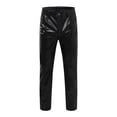 thumbnail image 5 of Men's PU Leather Casual Pants Slim Fit Comfortable Trousers for Party Sportswear Stylish Motorcycle Fashion Men's Pants Relaxed Fit Dress Navy Stretch Waist, 5 of 7