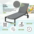 thumbnail image 2 of Walsunny 2pcs Patio Outdoor Chaise Lounge Chair with Wheels for Outside Aluminum Adjustable Angle Lounge Chair Set（Light Gray）, 2 of 8