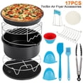 thumbnail image 2 of 17PCS Accessories For Air Fryer Cooking Basket Pizza Pan/Cake Plate Racks, 2 of 11